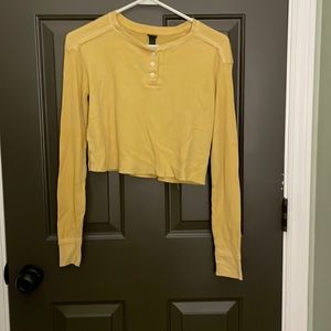 Women’s yellow crop top